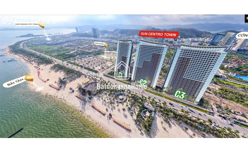 Bán gấp căn hộ 2PN view Vịnh Hạ Long, ngay sát mặt biển, bước qua đường là bãi tắm Bãi Cháy, 3,8 tỷ